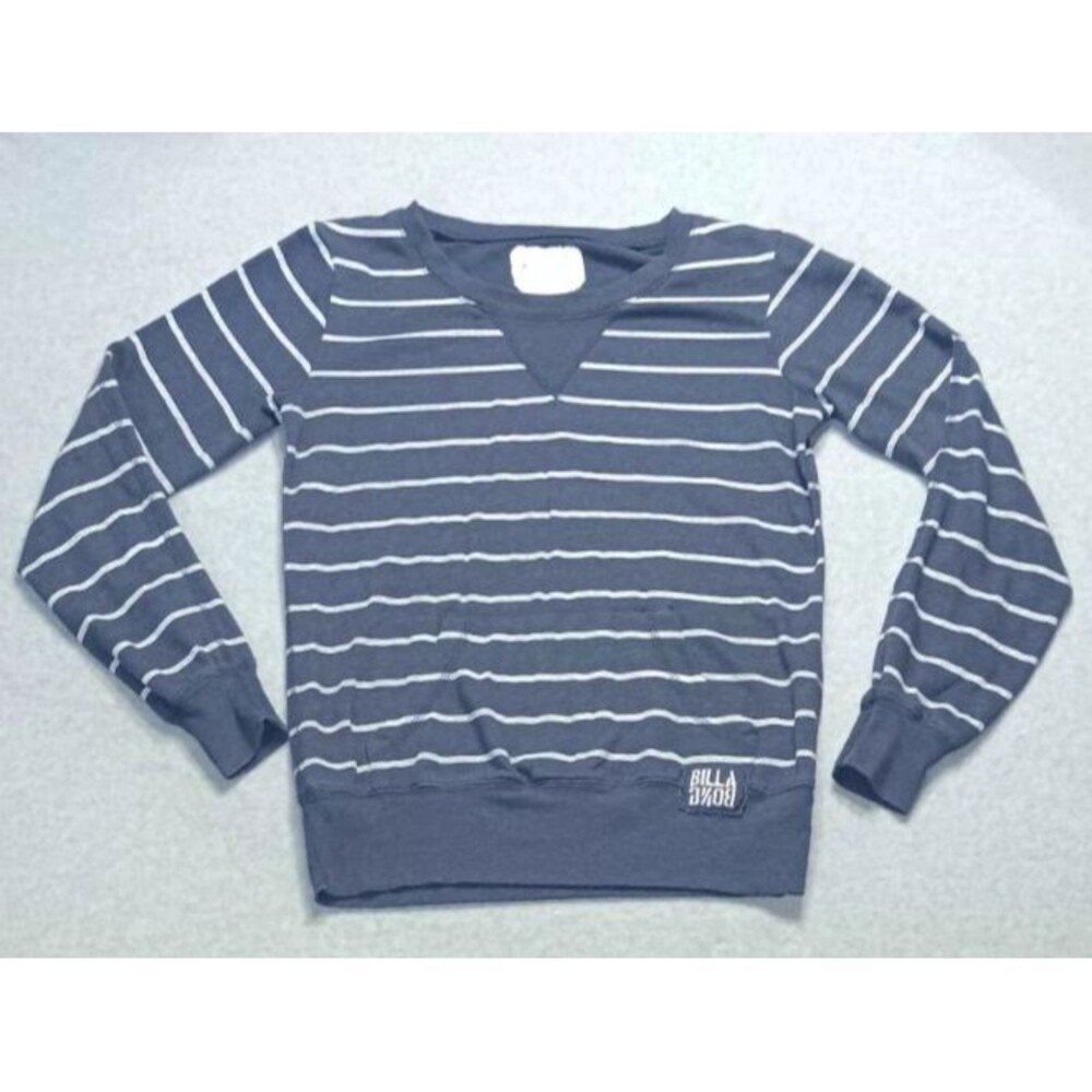 BillaBong Pullover Long Sleeve Sweatshirt Mens Size S Blue Front Pocket Sweater
